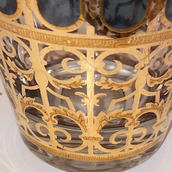 Set - VTG Culver Emerald Scroll Glasses - Picture 5 of 7